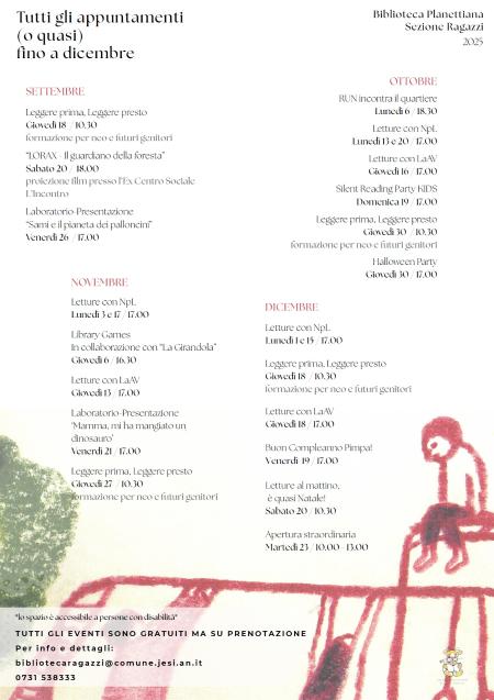 Eventi settembre dicembre